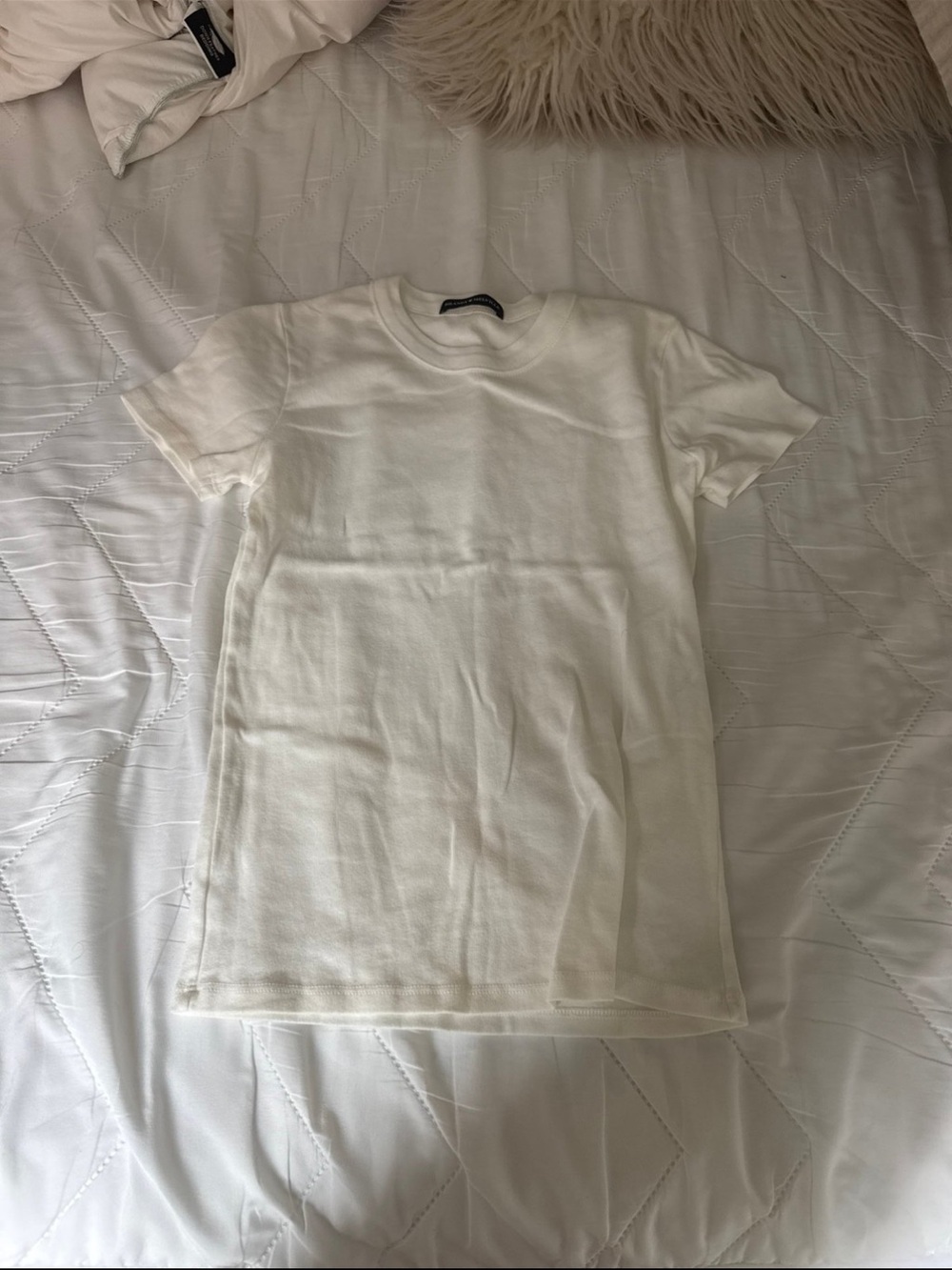 Brandy Melville White Short Sleeve Crew Tee